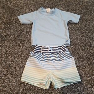 Light Blue Kids Rashguard Set